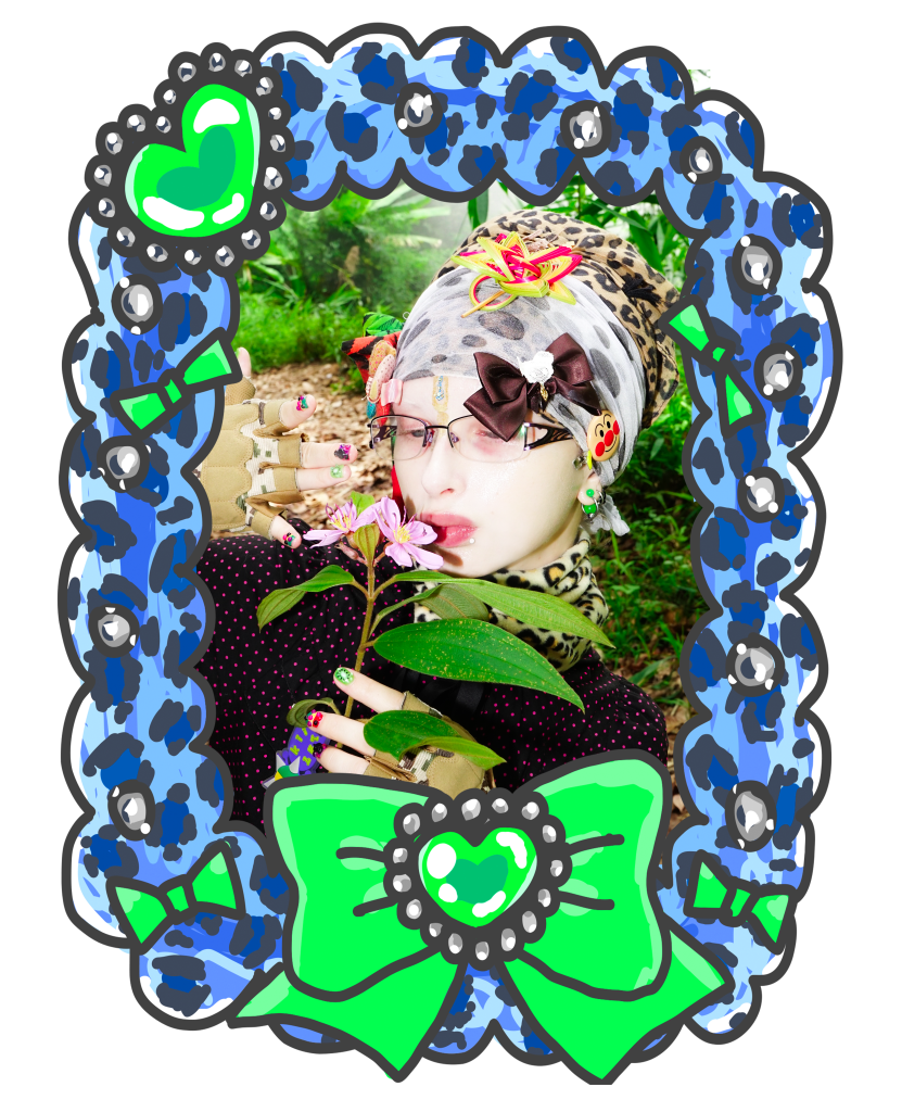 blingkii137 in frame with flowers 
